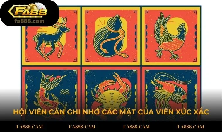 hoi vien can ghi nho cac mat cua vien xuc Cách chơi Bầu cua luôn thắng là hội viên cần ghi nhớ các mặt của viên xúc xắc